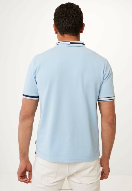 Mexx Short Sleeve Pique Polo Yarn Dye Fresh Blue 0T44H496 Men