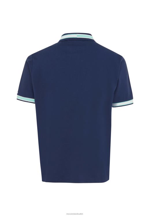 Mexx Short Sleeve Pique Polo Yarn Dye Navy Blue 0T44H494 Men