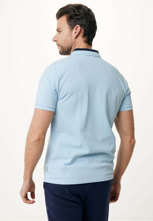 Mexx Short Sleeve Polo Color Block Collar Fresh Blue 0T44H483 Men