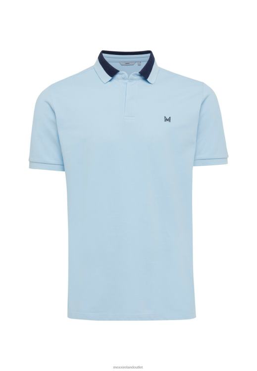 Mexx Short Sleeve Polo Color Block Collar Fresh Blue 0T44H483 Men