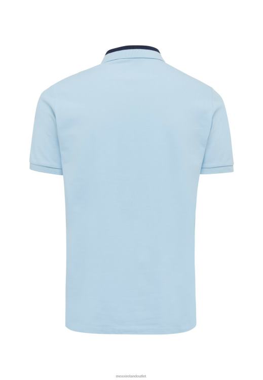 Mexx Short Sleeve Polo Color Block Collar Fresh Blue 0T44H483 Men