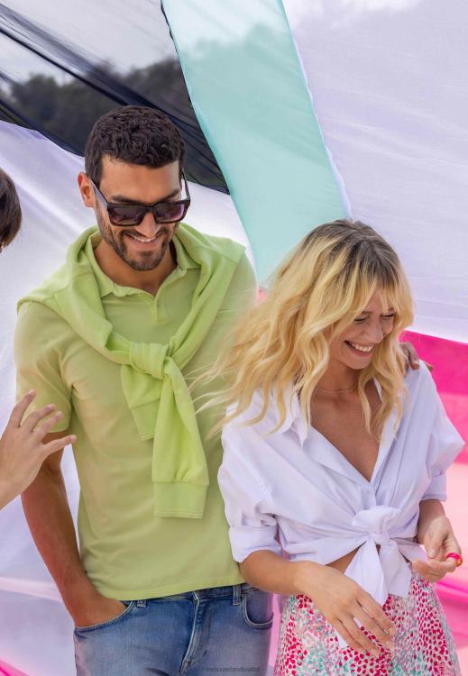 Mexx Short Sleeve Polo Lime Cotton 0T44H479 Men