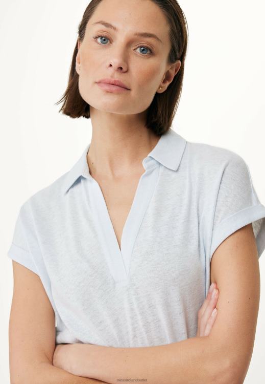 Mexx Short Sleeve Polo Tee Baby Blue 0T44H132 Women