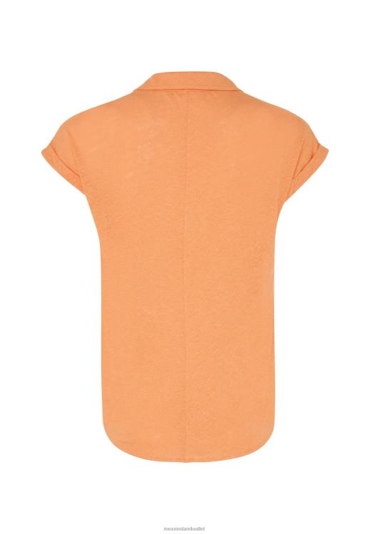 Mexx Short Sleeve Polo Tee Orange 0T44H76 Women