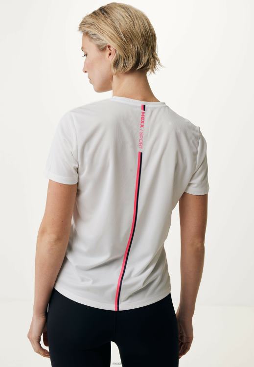 Mexx Short Sleeve Sport T-shirt Off White Beige 0T44H216 Women
