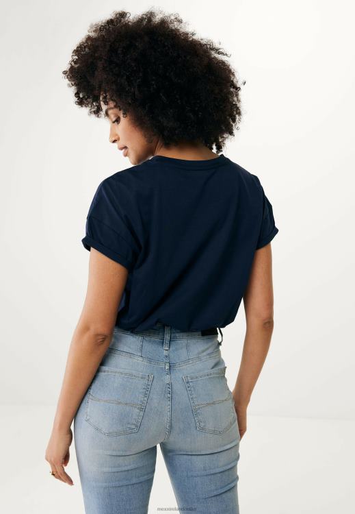 Mexx Short Sleeve T-shirt Artwork Navy Blue 0T44H80 Women