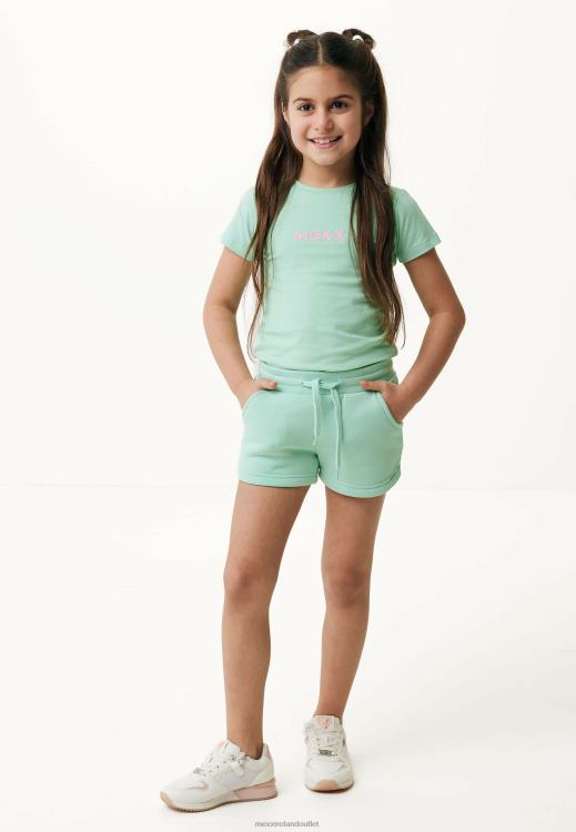 Mexx Short Sleeve T-shirt Rubber Print Light Green 0T44H775 Girls