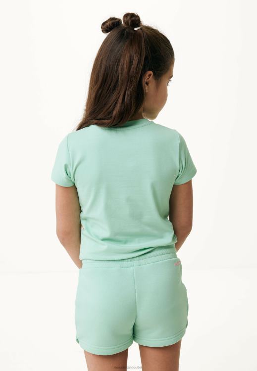 Mexx Short Sleeve T-shirt Rubber Print Light Green 0T44H775 Girls