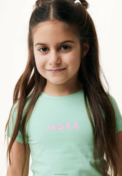 Mexx Short Sleeve T-shirt Rubber Print Light Green 0T44H775 Girls