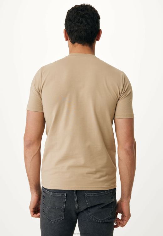 Mexx Short Sleeve T-shirt Stripe Chest Print Sand Beige 0T44H475 Men