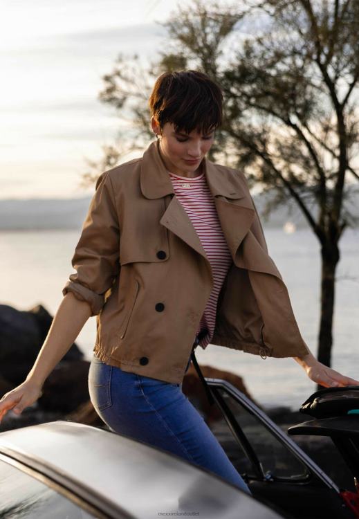 Mexx Short Trenchcoat Oversized Dark Sand Brown 0T44H40 Women