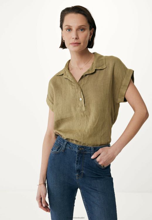 Mexx Short sleeve blouse Sand Brown 0T44H32 Women