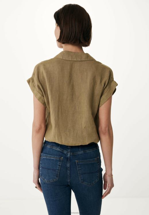 Mexx Short sleeve blouse Sand Brown 0T44H32 Women