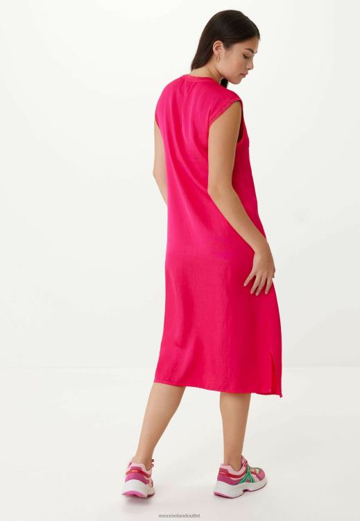 Mexx Sleeveless V-neck Dress Hot Pink 0T44H16 Women