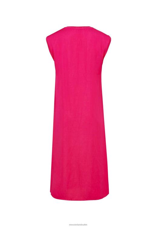 Mexx Sleeveless V-neck Dress Hot Pink 0T44H16 Women