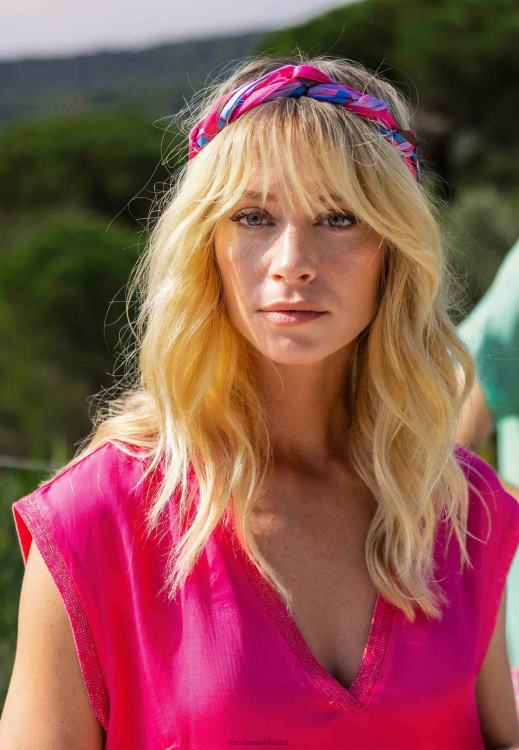 Mexx Sleeveless V-neck Dress Hot Pink 0T44H16 Women