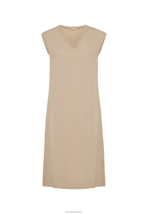 Mexx Sleeveless V-neck Dress Sand Beige 0T44H9 Women