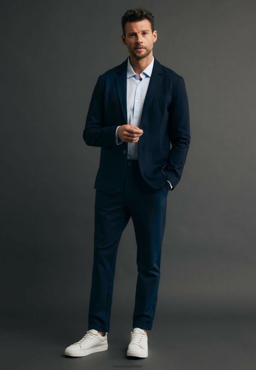 Mexx Stretch Fabric Pants Navy Blue 0T44H466 Men