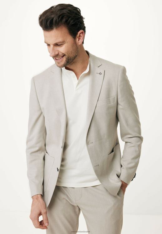Mexx Stretch Fabric Single Breasted Blazer Sand Beige 0T44H469 Men
