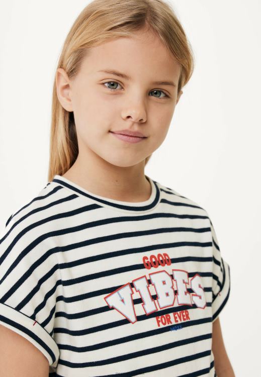 Mexx Striped Dress Off White Beige 0T44H808 Girls