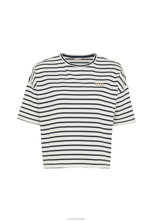 Mexx Striped Short Sleeve T-shirt Beige 0T44H19 Women