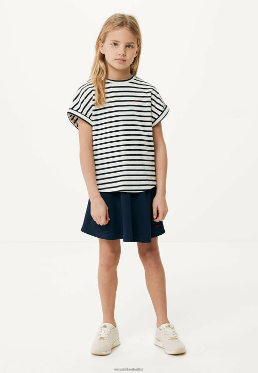 Mexx Striped T-shirt Off White Beige 0T44H807 Girls
