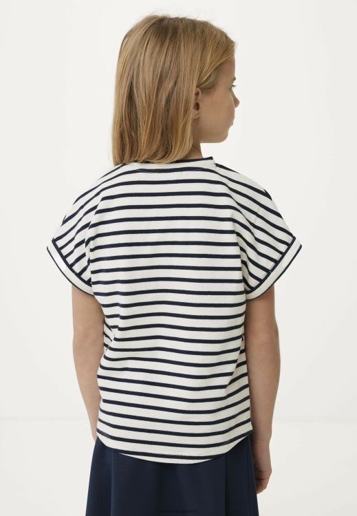Mexx Striped T-shirt Off White Beige 0T44H807 Girls