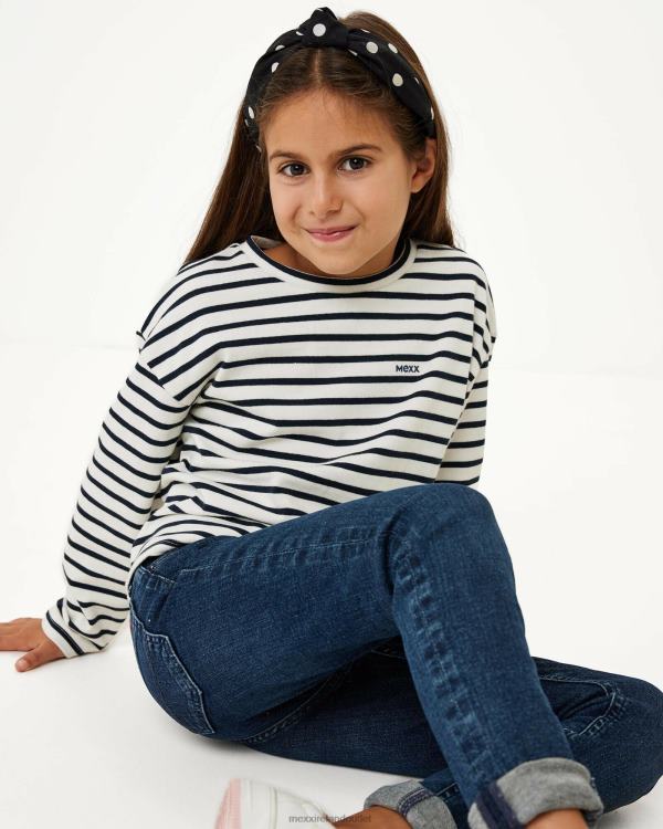 Mexx Striped sweater dropped shoulder Off White 0T44H827 Girls