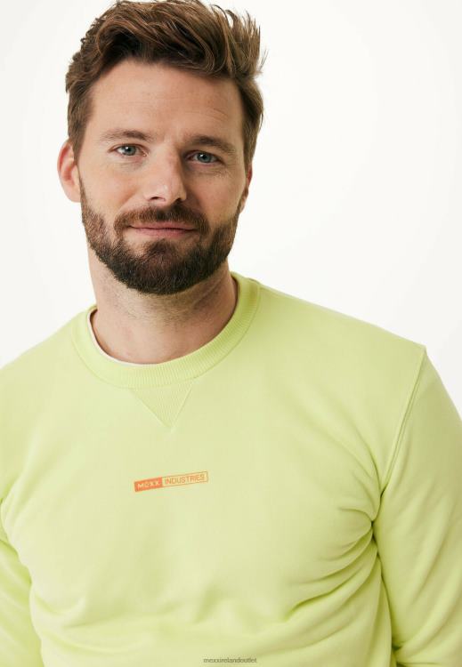 Mexx Sweater With Small Chest Print Lime Yellow 0T44H481 Men