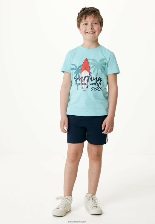 Mexx Sweatshorts With Printed Stripes Navy Blue 0T44H884 Boys