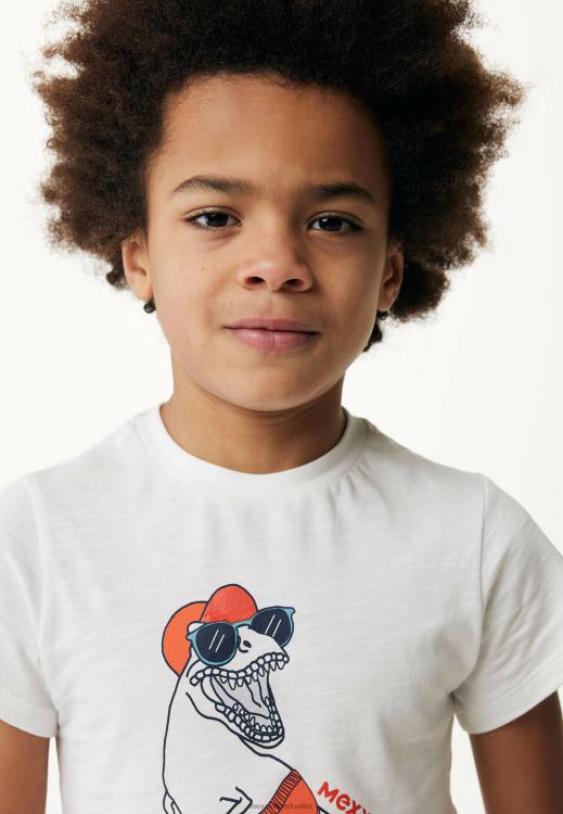 Mexx T-shirt Artwork Short Sleeve Off White Beige 0T44H902 Boys