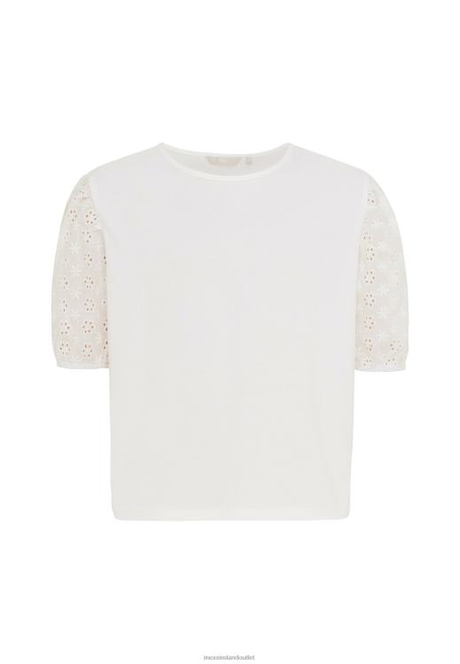 Mexx T-shirt Broidery Sleeves Off White Beige 0T44H765 Girls