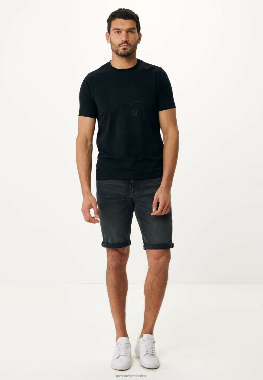 Mexx T-shirt Short Sleeve Rubber Print Black Schwarz 0T44H489 Men
