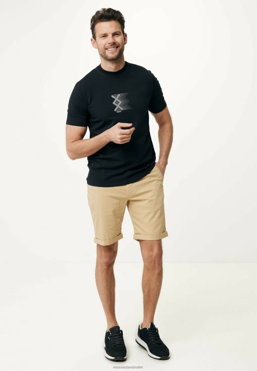 Mexx T-shirt Short Sleeve Rubber Print Black Schwarz 0T44H490 Men