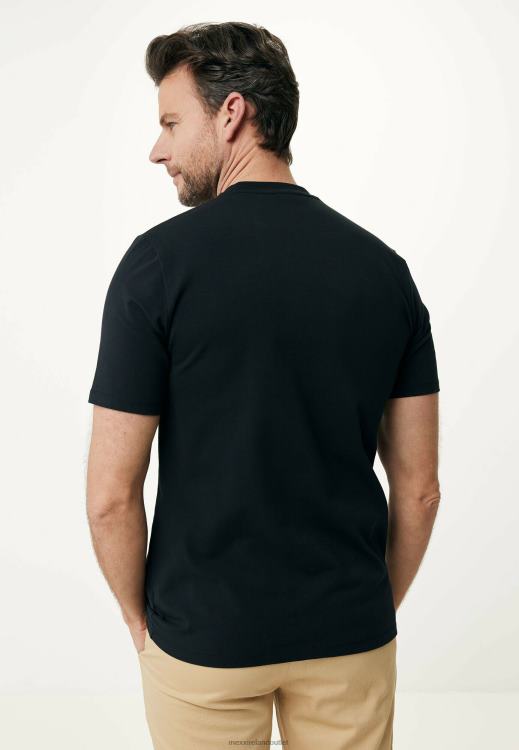Mexx T-shirt Short Sleeve Rubber Print Black Schwarz 0T44H490 Men