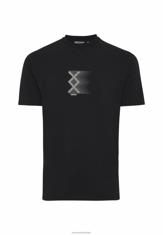 Mexx T-shirt Short Sleeve Rubber Print Black Schwarz 0T44H490 Men