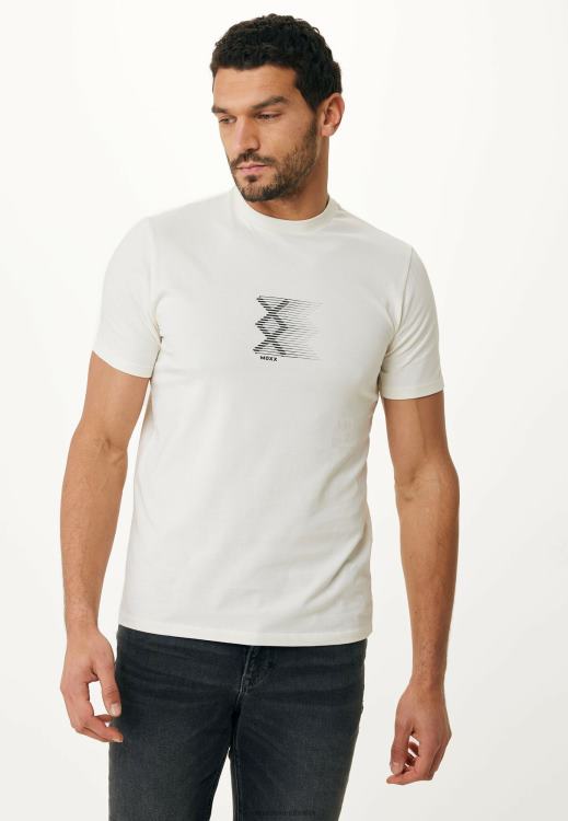 Mexx T-shirt Short Sleeve Rubber Print Off White Beige 0T44H488 Men