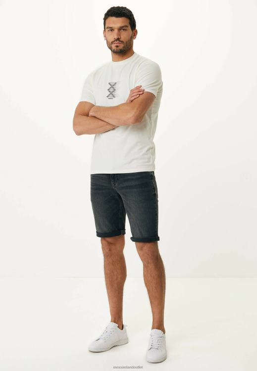 Mexx T-shirt Short Sleeve Rubber Print Off White Beige 0T44H488 Men