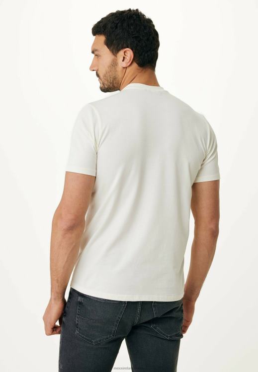 Mexx T-shirt Short Sleeve Rubber Print Off White Beige 0T44H488 Men
