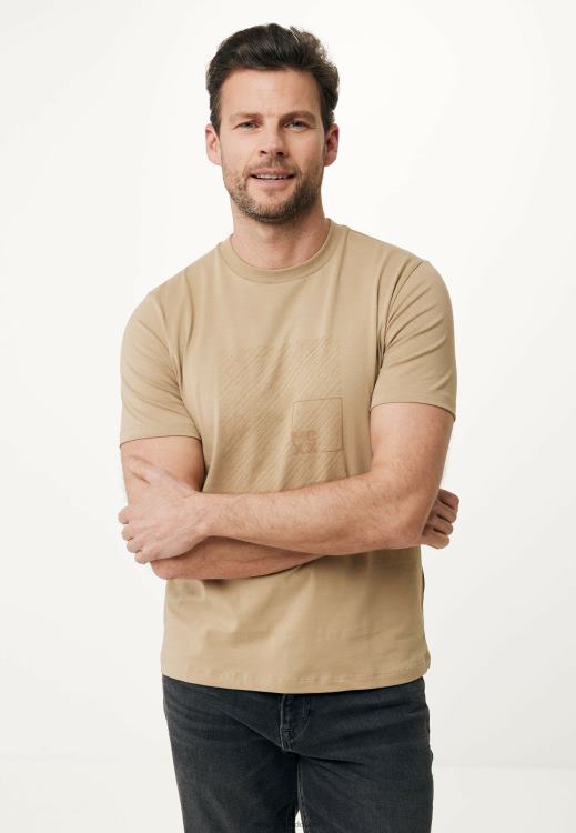 Mexx T-shirt Short Sleeve Rubber Print Sand Beige 0T44H486 Men