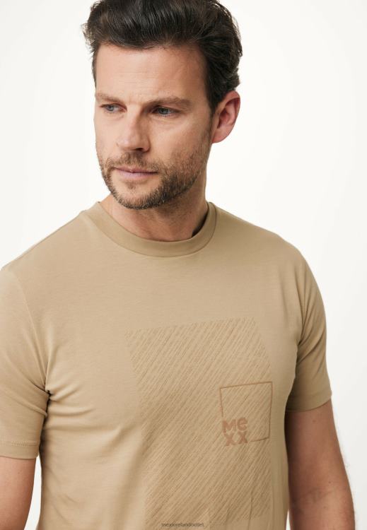 Mexx T-shirt Short Sleeve Rubber Print Sand Beige 0T44H486 Men