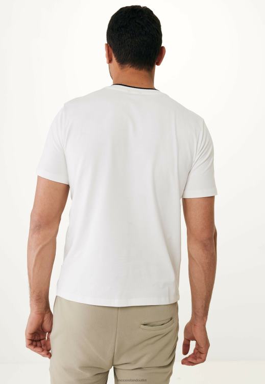 Mexx T-shirt Short Sleeve Yarn Dye Off White Beige 0T44H493 Men