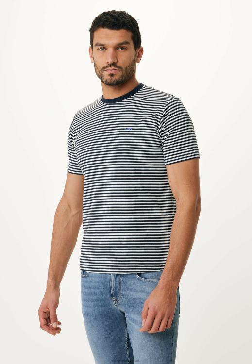 Mexx T-shirt Striped Navy Blue 0T44H519 Men