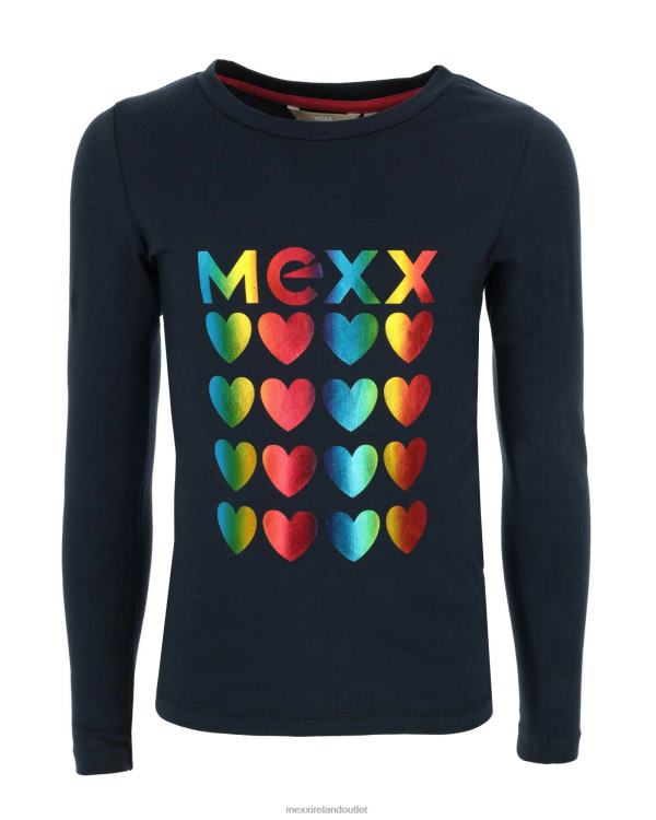 Mexx T-shirt logo carrier in glitter Navy Blue 0T44H823 Girls