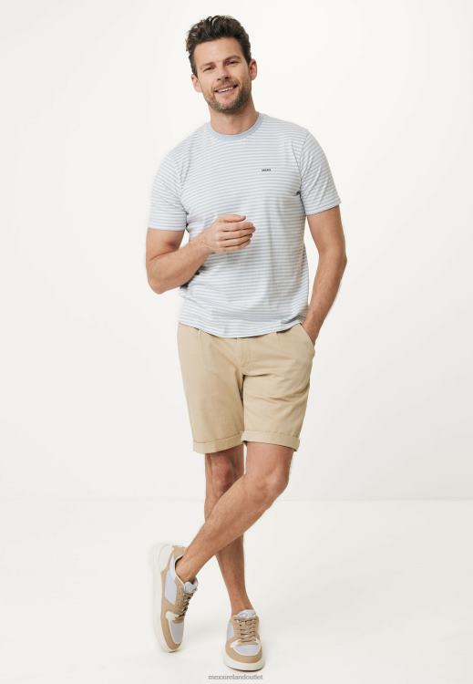 Mexx T-shirt striped Light Blue 0T44H513 Men