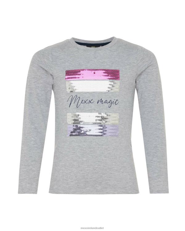 Mexx T-shirt with sequins artwork Melee Grey 0T44H839 Girls