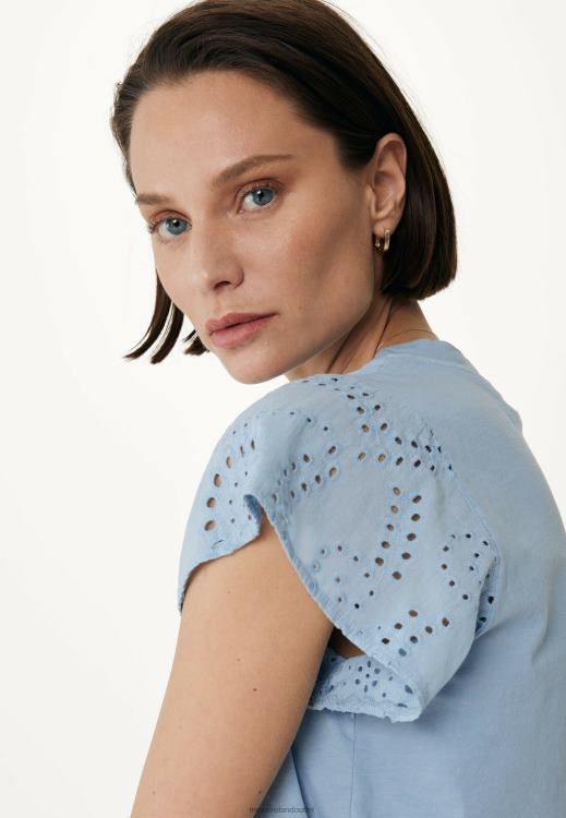 Mexx Top Broidery Sleeves Baby Blue 0T44H14 Women