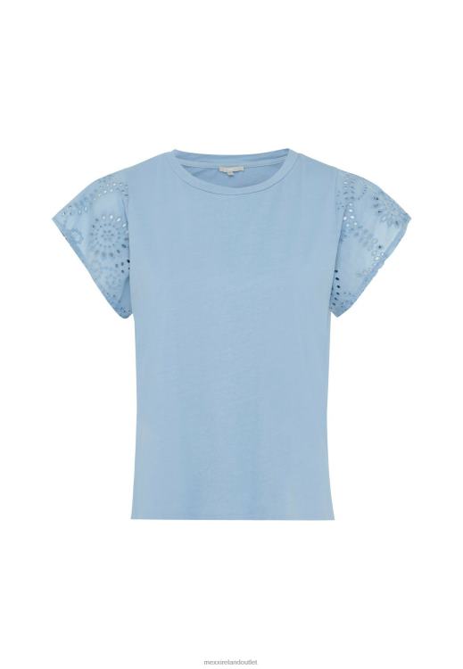 Mexx Top Broidery Sleeves Baby Blue 0T44H14 Women