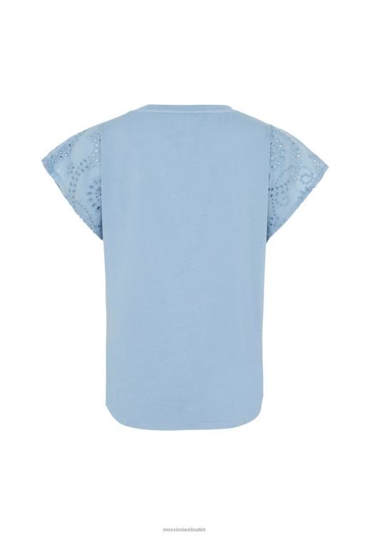 Mexx Top Broidery Sleeves Baby Blue 0T44H14 Women