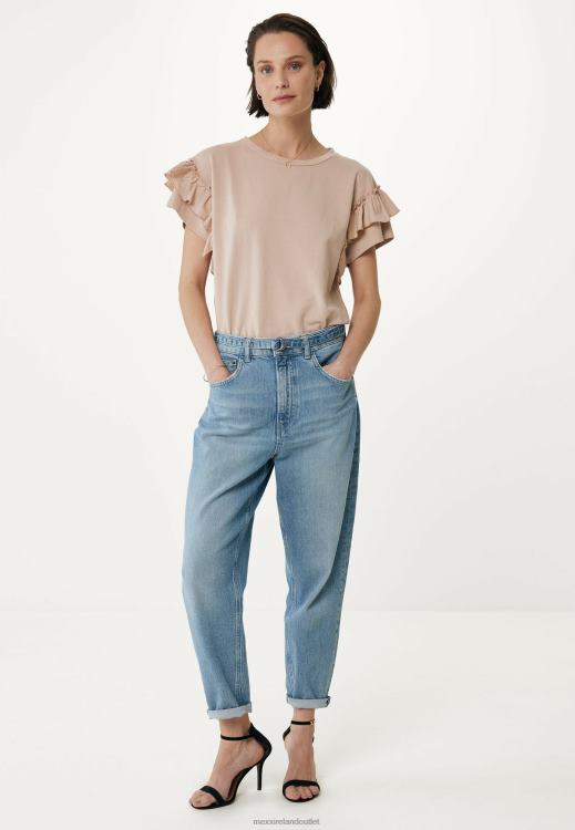 Mexx Top Ruffle Sleeves Nude Beige 0T44H42 Women